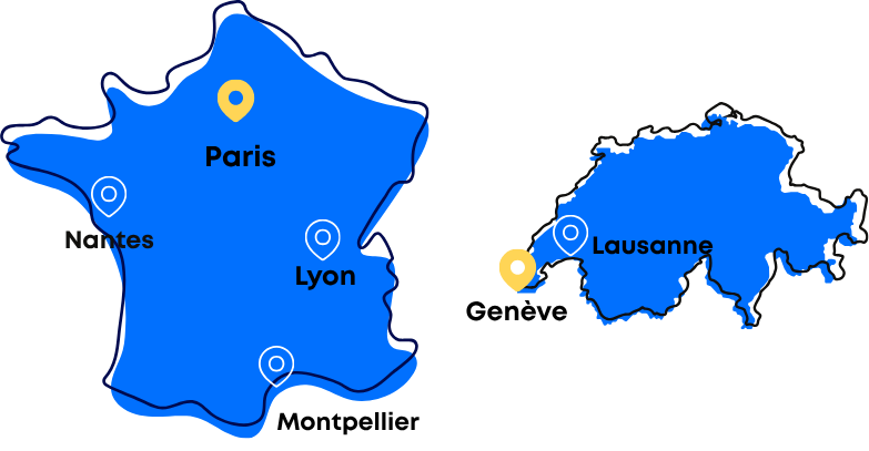 carte france et suisse